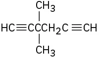 A C8 dialkyne with triple bonds at C1 , C5, and two methyl groups at C4.
