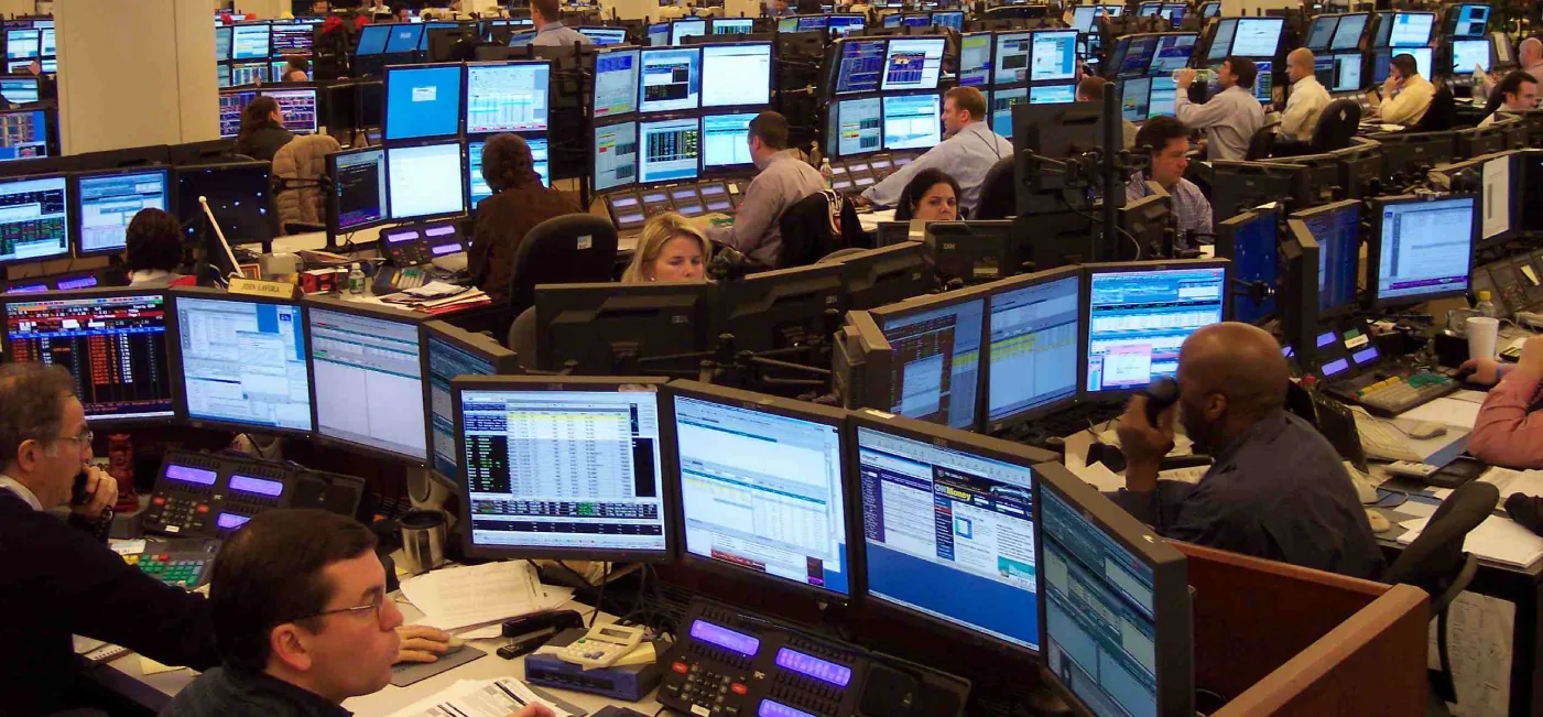 This photo shows a large open news room with enough space to seat about 200 employees.