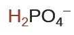 The chemical formula for the dihydrogen phosphate ion, H2PO4-.