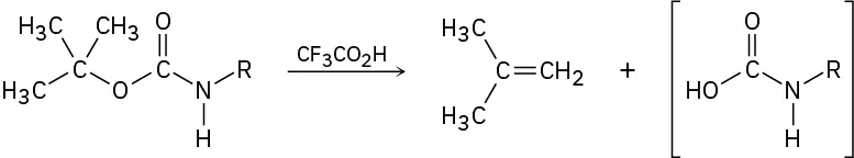 The reaction of a carbonyl compound in the presence of trifluoroacetic acid yields an alkene and carboxylic acid.