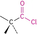 The general structure of acid chloride.