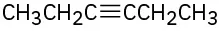 The structure of hex-3-yne.