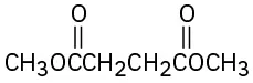 The structure shows a four-carbon chain where C 1 and C 4 are carbonyl groups. A methoxy group is also attached to each carbonyl carbon.