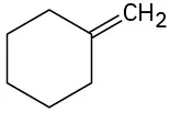 The structure of methylenecyclohexane where a C H 2 group is double-bonded to one carbon of a cyclohexane ring