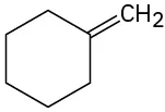 A cyclohexane ring is double-bonded to a methylene group.