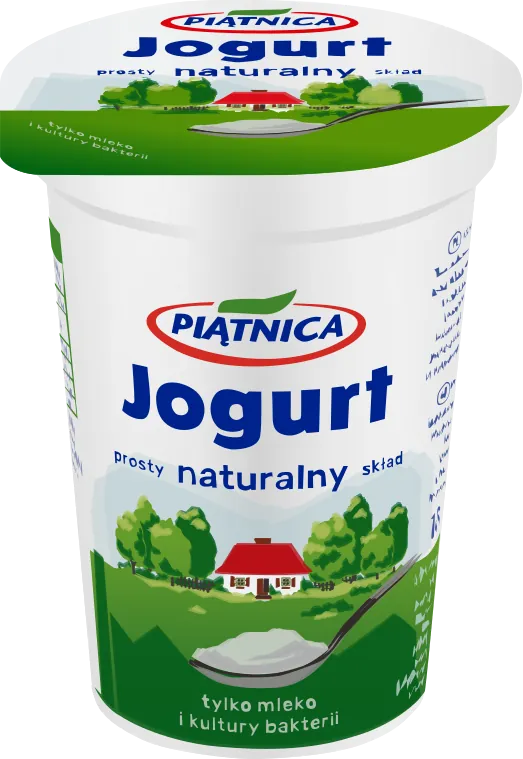 Zamknięte opakowanie jogurtu Piątnica