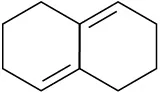 A cyclohexene ring with the double bond at bottom right is fused to another cyclohexene with the double bond at top left.