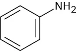 A benzene ring is bonded to an amine group.