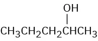 The condensed structural formula has a 5-carbon chain. C2 is bonded to a hydroxyl group.