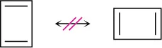 Two rectangular 1,3-cyclobutadiene structures have a bidirectional arrow in-between intersected with two lines, showing there is no resonance.