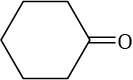 The structure has a cyclohexane ring. C 1 is double bonded to an oxygen atom.