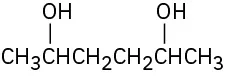 In a 6-carbon chain, C2 and C5 are each bonded to hydroxyl groups.