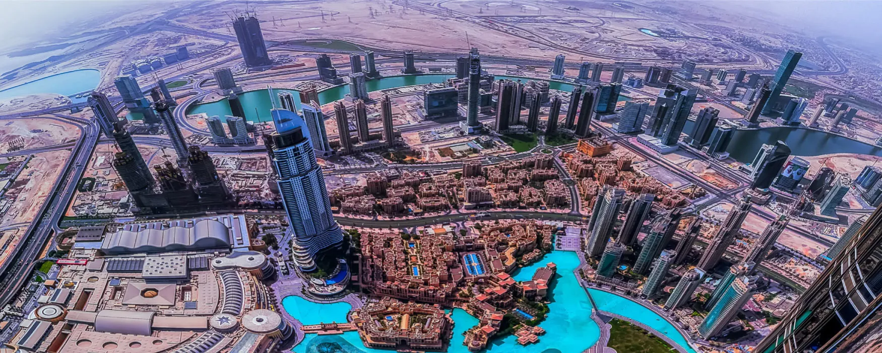 Aerial view of Dubai.