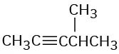 The chemical structure of 4-methyl-2-pentyne.