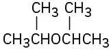 The structure of two isopropyl groups bonded to an oxygen atom in an ether linkage.