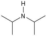 A nitrogen bonded to one hydrogen and two isopropyl groups.