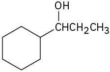 Chemical structure of 1-cyclohexylpropan-1-ol.
