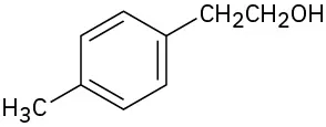 Benzene with C H 2 C H 2 O H on C 1 and methyl on C 4 position.