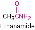The chemical structure of ethanamide.