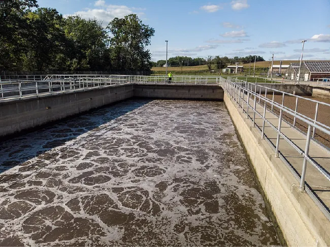 Sludge waste generated from a municipal tank.