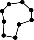 A graph representing a nonagon has 9 vertices and 9 edges.