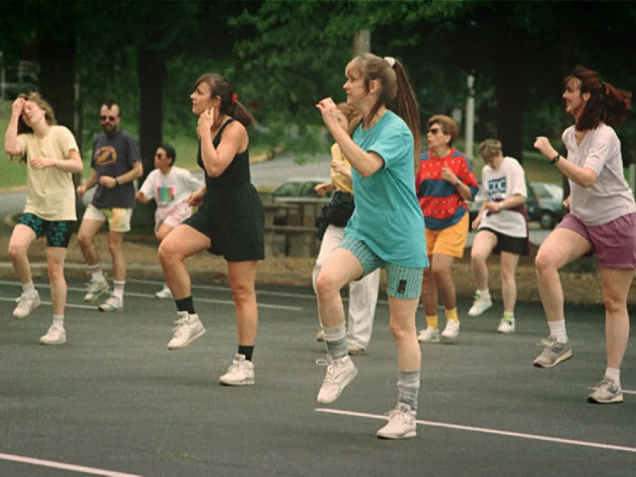 People doing aerobic exercise