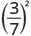 3 sevenths squared.