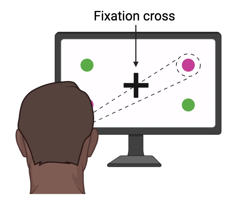 Decorative: A cartoon of a person looking at a computer screen
