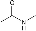 The bond-line structure of N-methylacetamide.