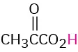 The structure of pyruvic acid (2-oxopropanoic acid).