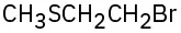 The structure of a methyl bromoethyl thioether, with a bromoethyl and methyl groups.