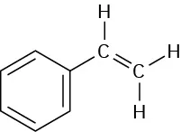 A benzene ring is bonded to an ethene group.