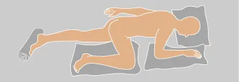 A diagram shows the semiprone position.