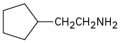 A cyclopentane ring connected to C H 2 C H 2 N H 2.