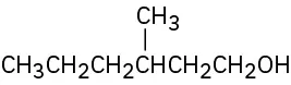 A six-carbon chain with hydroxy on C 1 and methyl group on C 3 position.