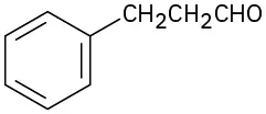 A three-carbon chain in which (from left to right) first carbon has a phenyl group and third is part of C H O.