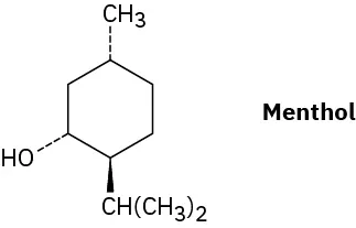 The wedge-dash structure of menthol.