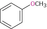 Structure of benzene with a methoxy (O C H 3) substituent.