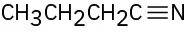 A four membered carbon chain with a cyano group is represented.