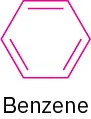 The general structure of benzene.