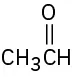 The chemical structure of ethanal.