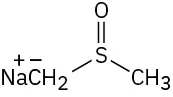 The structure of the sodium salt of the methylene anion connected to a sulfonyl group that is further connected to a methyl group.