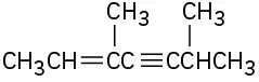 A C9 enyne with a  triple bond at C3, double bond at C5 , and two methyl groups at C2 and C5.