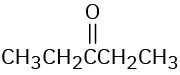 The structure of pentan-3-one, a five-carbon chain with a carbonyl on C 3.