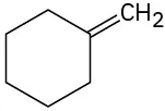 A cyclohexane ring is double bonded to a methylene group.