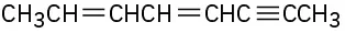 The structure of 2,4-octadiene-6-yne.