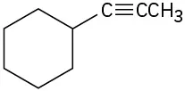 A cyclohexane ring connected to a  triple bond linked to a methyl group.