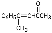 Chemical structure of 4-methyl-4-phenylbut-3-en-2-one.