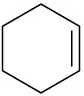 A cyclohexane ring has a double bond between C 1 and C 2.