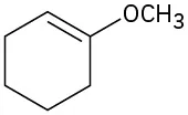 The structure of cyclohexene with a methoxy substituent at one of the double-bonded carbons.